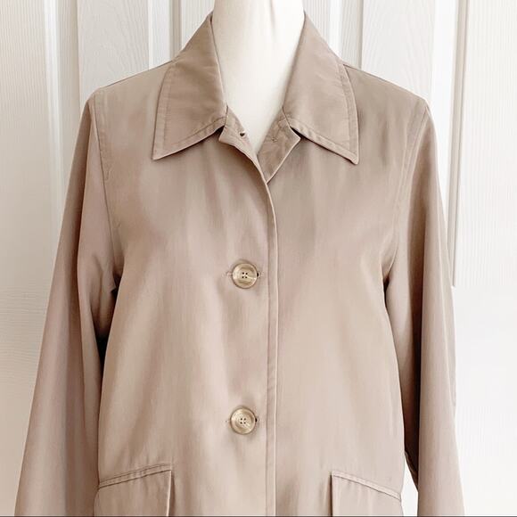 Terry Lewis Rain Coat Classic Luxuries Taupe Rain Lightweight Jacket Small - Picture 6 of 14